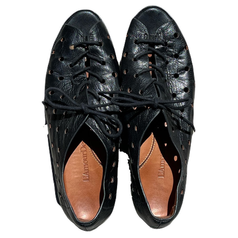 L’AmourDesPieds Comfortable lace-up wedge oxfords